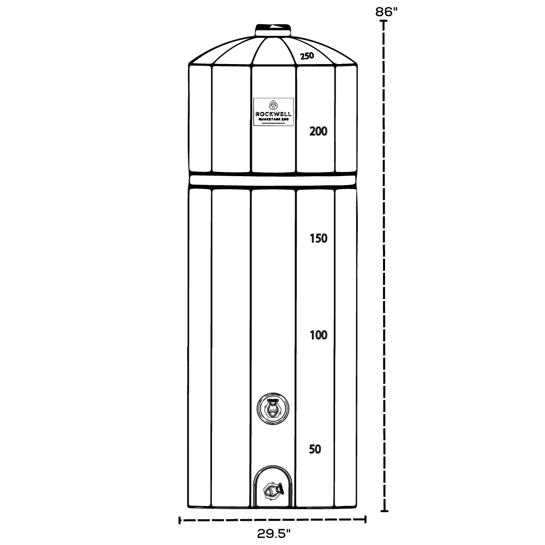 Varile 100L drinkwatertank blauw | BPA-vrij | geïntegreerd 3/4 essing