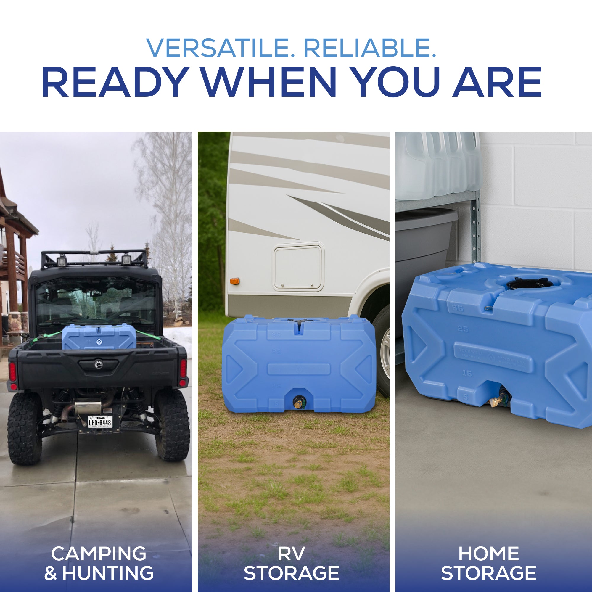 The 30 Day Emergency Starter Kit - 35 Gallon Water Tank & 1-Person 30-Day Emergency Food Supply Kit