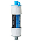 Small light weight water filter with .1 micron rating for inline use on a hose