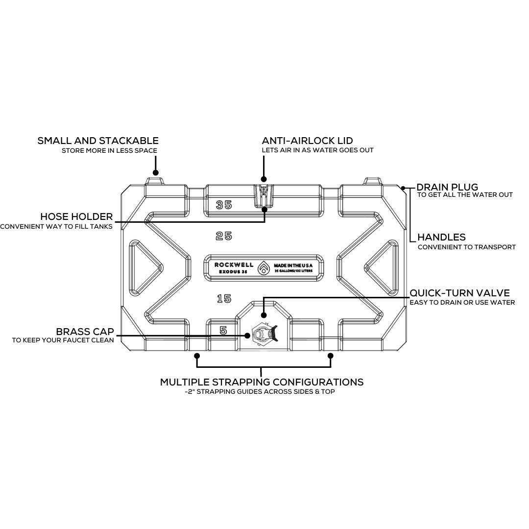 Exodus 35 Gallon Water Tank