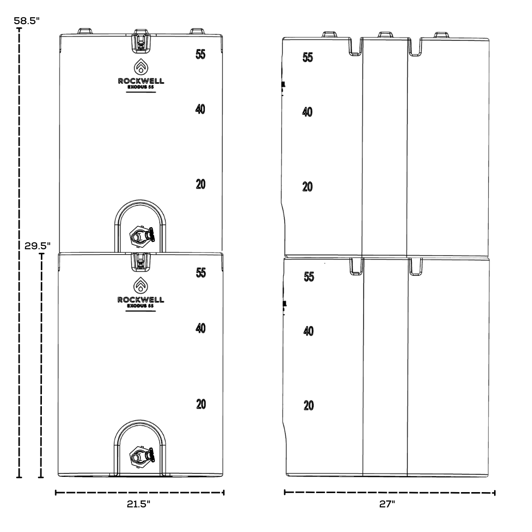 Exodus 55 Gallon - 2 Pack Bundle