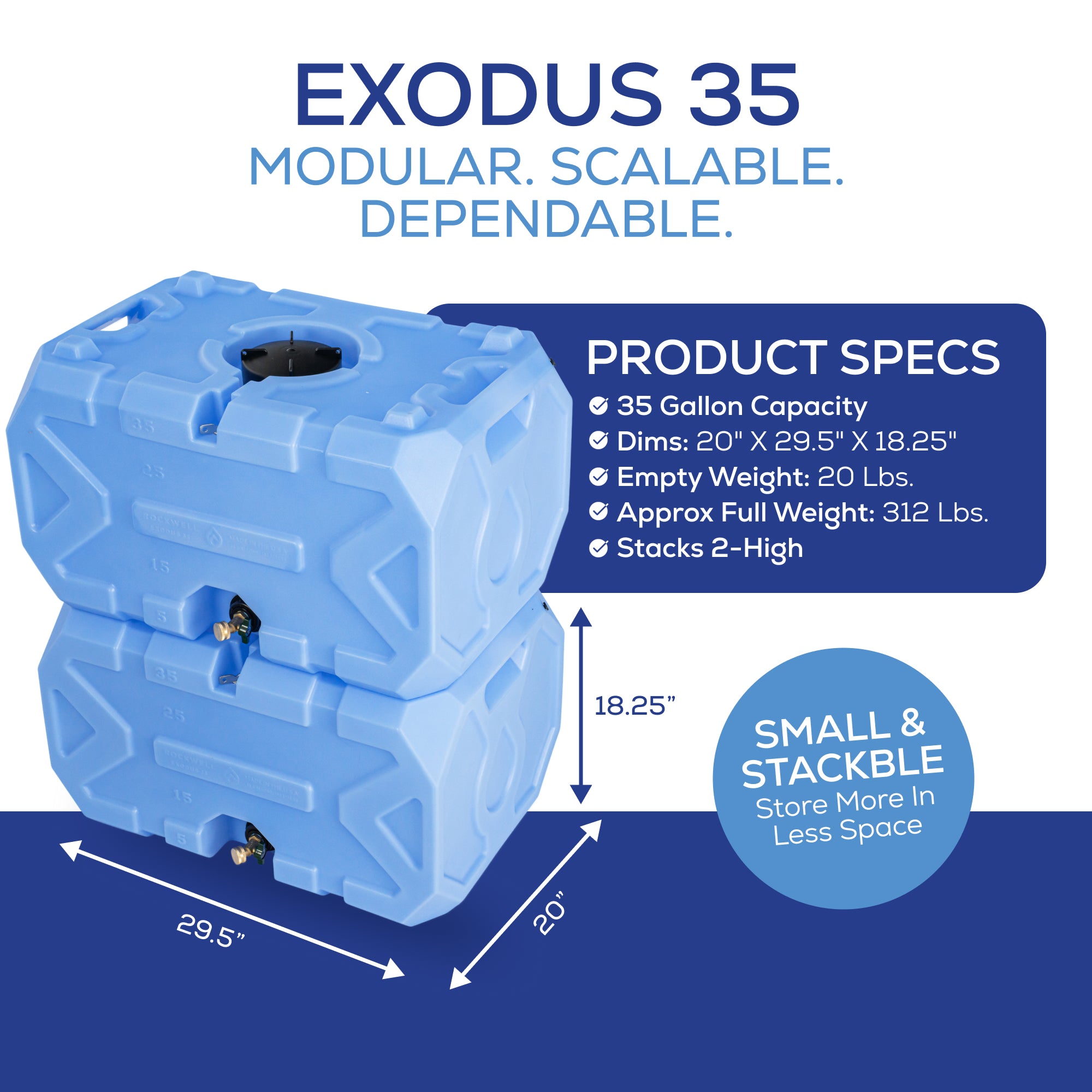 The 30 Day Emergency Starter Kit - 35 Gallon Water Tank &amp; 1-Person 30-Day Emergency Food Supply Kit