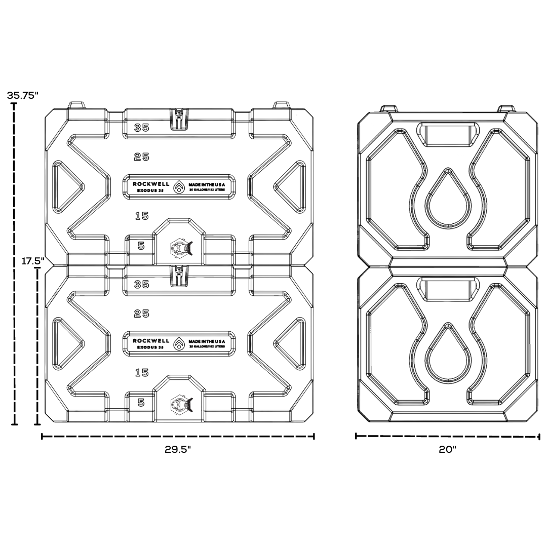 Exodus 35 Gallon Water Tank