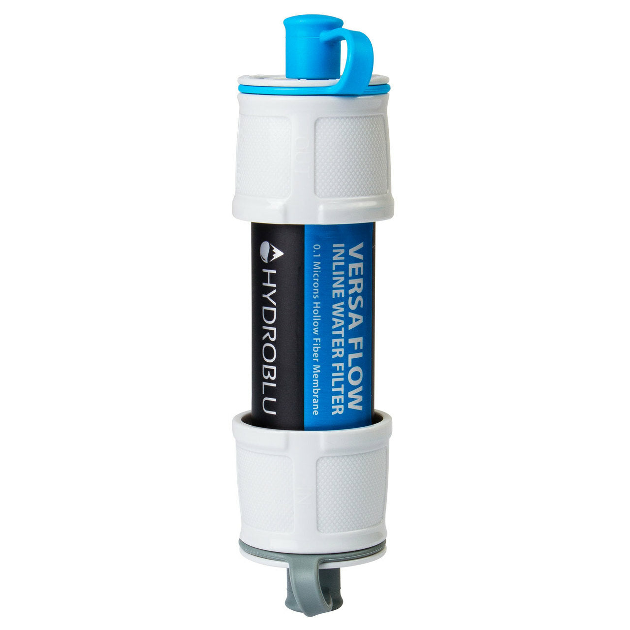 Small light weight water filter with .1 micron rating for inline use on a hose